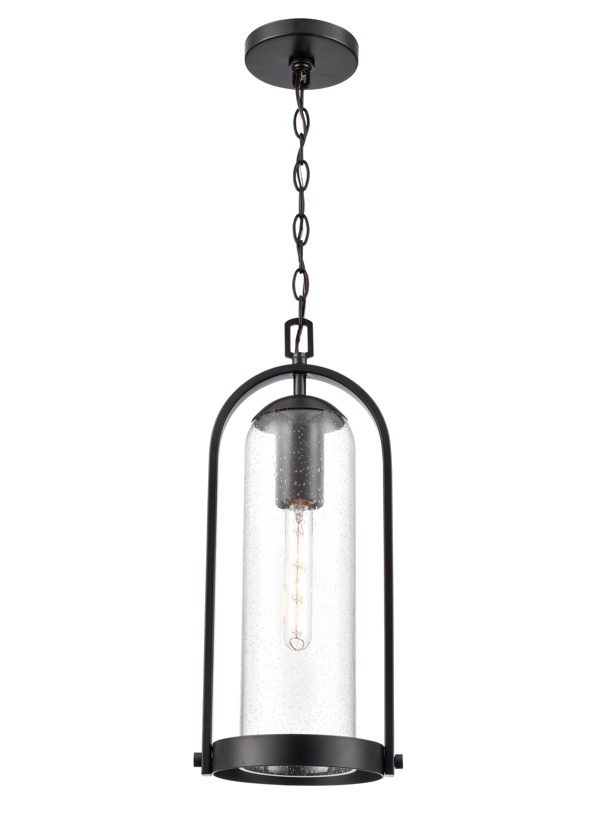 20'' Luxio Powder Coated Black 1 Light Hanging Lantern