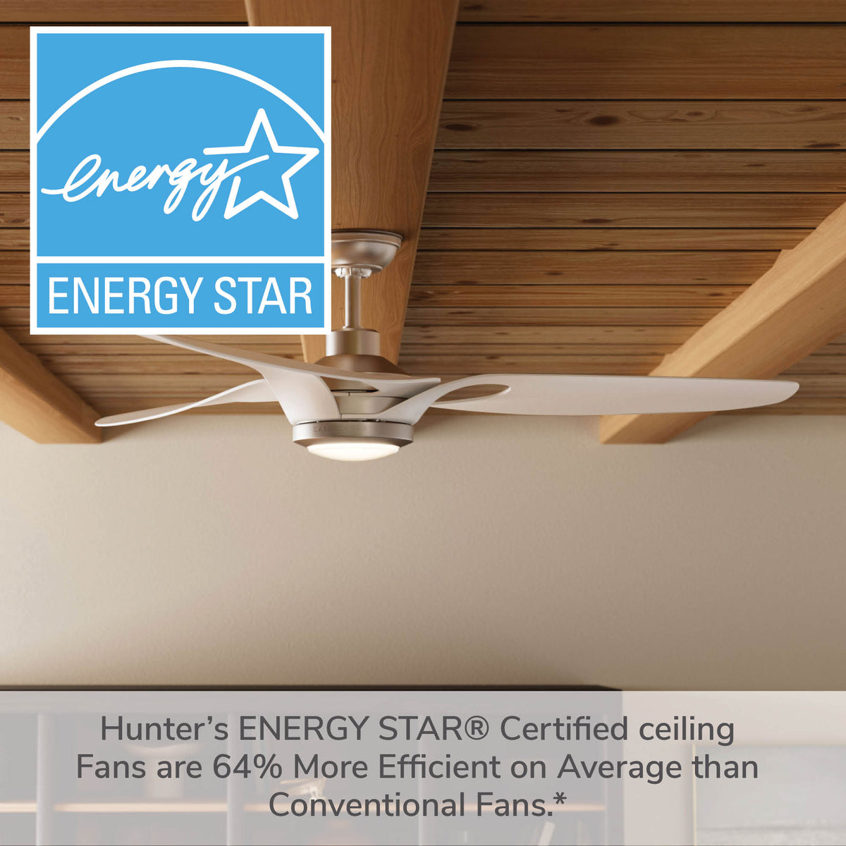 Casablanca 60 inch Inez ENERGY STAR® Brushed Nickel Damp Rated Ceiling Fan with LED Light Kit and Wall Control and Handheld Remote