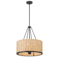 22'' Namiro Matte Black 4 Light Pendant