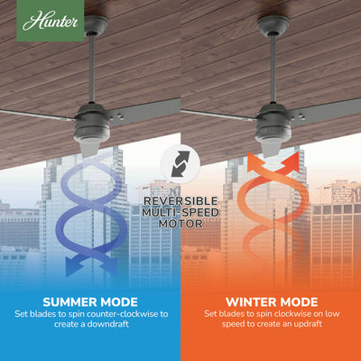 60 inch Cassius ENERGY STAR® Matte Silver Damp Rated Ceiling Fan and Wall Control