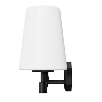 Nolita 30-inch 4-light Matte Black Vanity Light with Cased White Glass