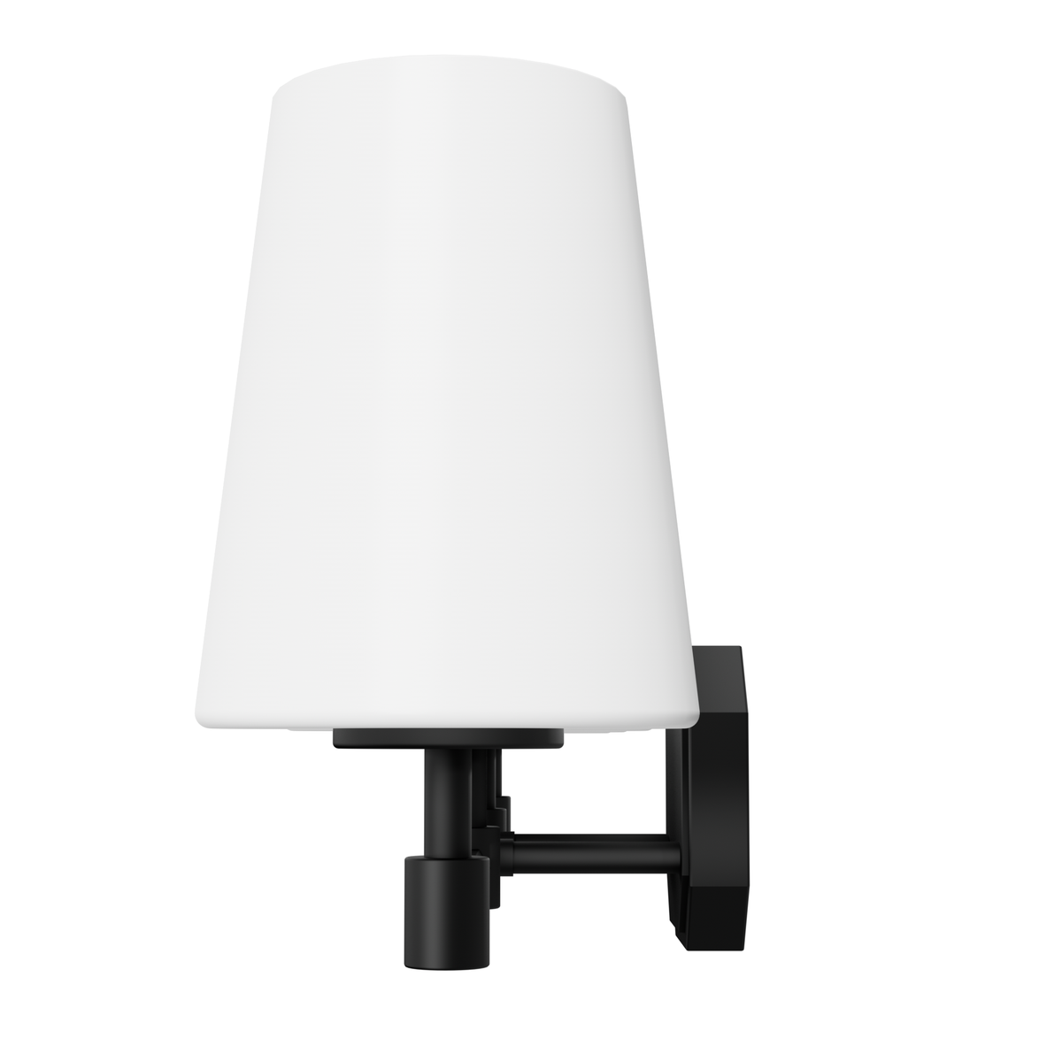 Nolita 30-inch 4-light Matte Black Vanity Light with Cased White Glass