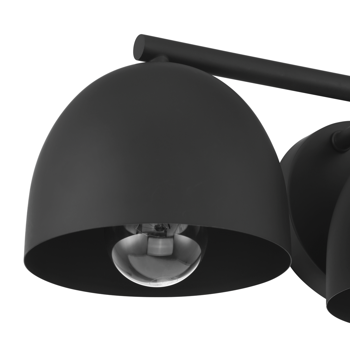 Erling 22-inch 3-light Matte Black Vanity Light with Matte Black Metal Shade