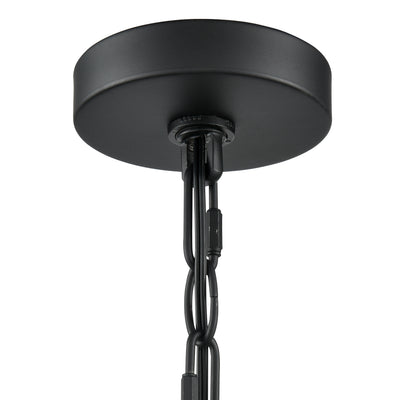 25'' Bennetti Matte Black 5 Light Pendant