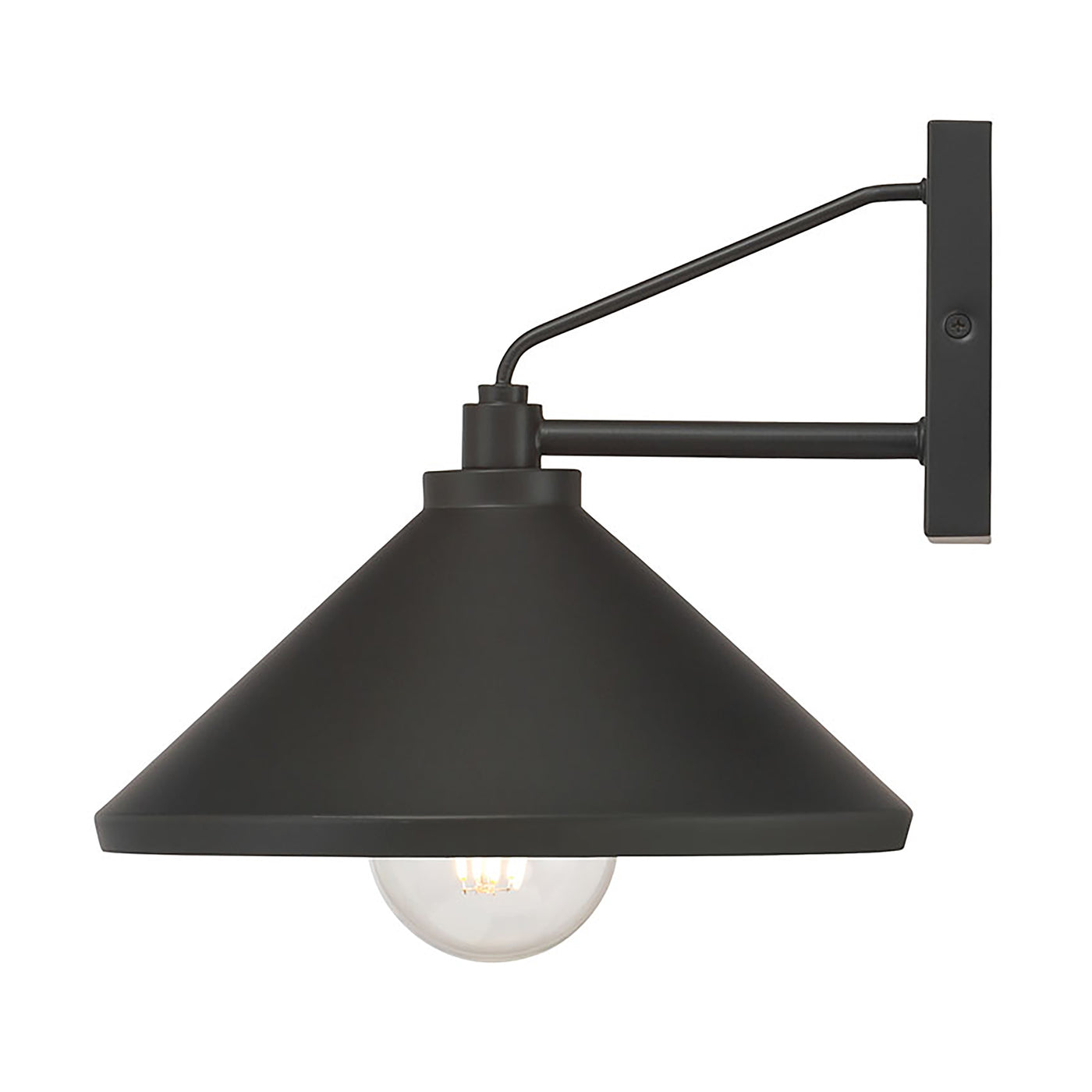 9-inch Vectra Powder Coated Black 1-Light Outdoor Wall Sconce