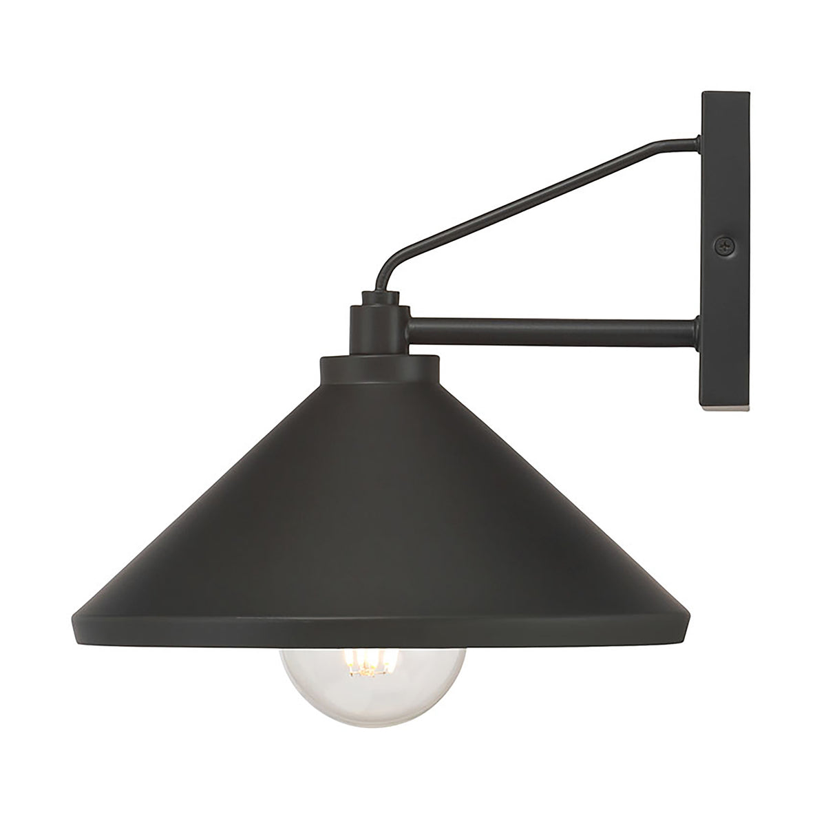 9-inch Vectra Powder Coated Black 1-Light Outdoor Wall Sconce