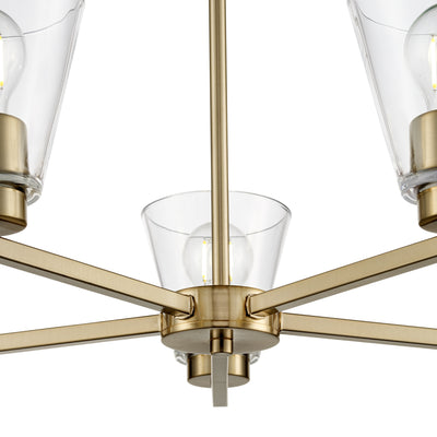 15'' Strayhan Modern Gold 5 Light Chandelier