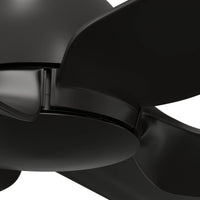 52 inch AirStack ENERGY STAR® Flat Matte Black Damp Rated Ceiling Fan and Handheld Remote
