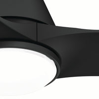 60 inch Aeronaut Wi-Fi ENERGY STAR® Matte Black Damp Rated Ceiling Fan with LED Light Kit and Handheld Remote