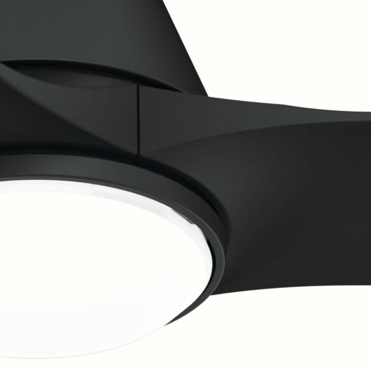 60 inch Aeronaut Wi-Fi ENERGY STAR® Matte Black Damp Rated Ceiling Fan with LED Light Kit and Handheld Remote