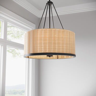 22'' Namiro Matte Black 4 Light Pendant