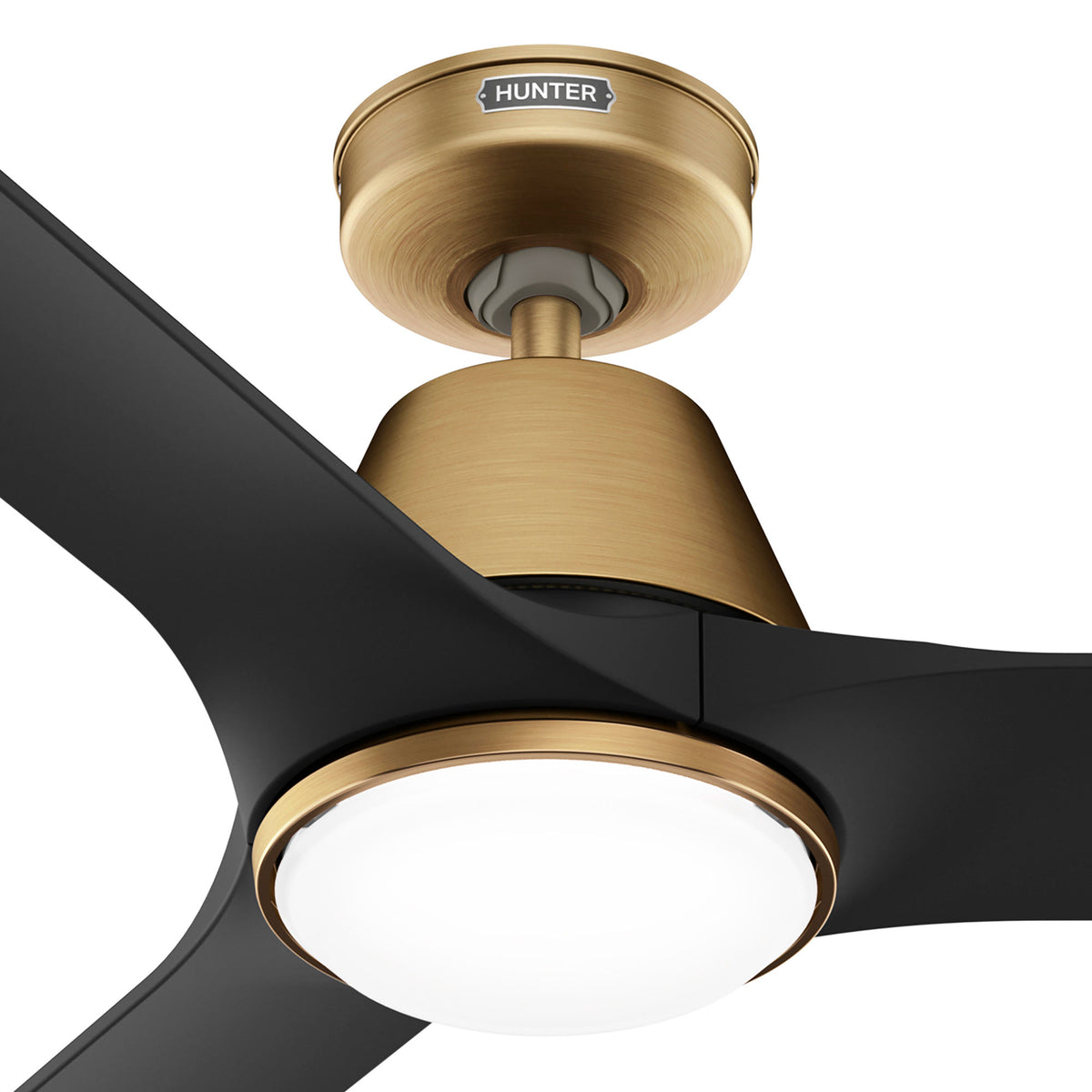 44 inch Aeronaut  Wi-Fi ENERGY STAR® Luxe Gold Damp Rated Ceiling Fan with LED Light Kit and Handheld Remote