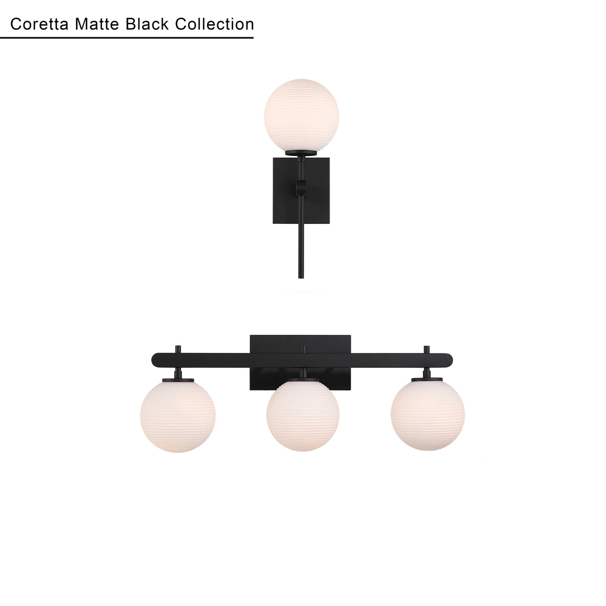 6'' Coretta Matte Black 1 Light Wall Sconce