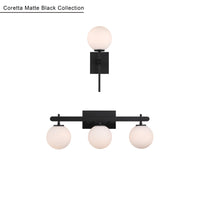6'' Coretta Matte Black 1 Light Wall Sconce