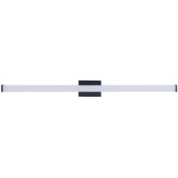 48-inch Matte Black Cylinder Bath Bar Vanity Light