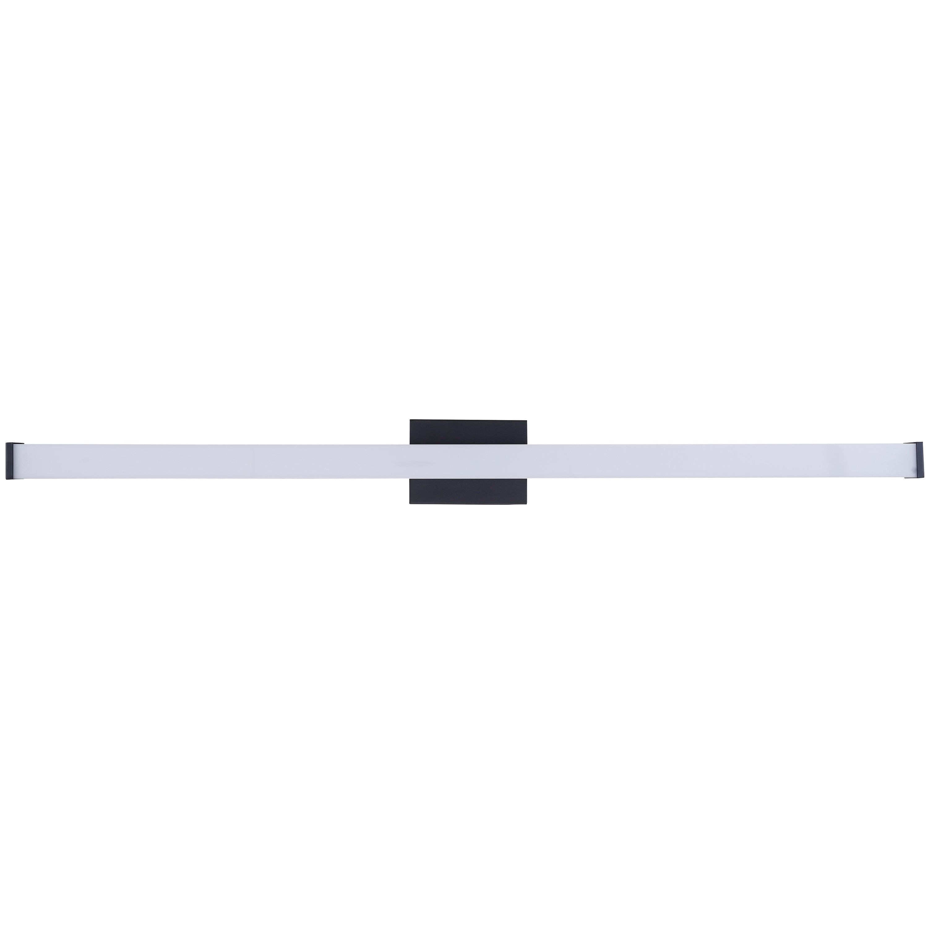 48-inch Matte Black Cylinder Bath Bar Vanity Light