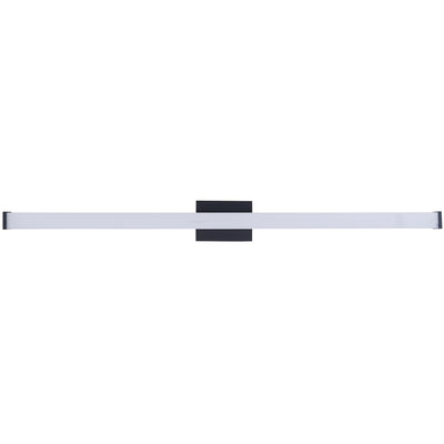 48-inch Matte Black Cylinder Bath Bar Vanity Light