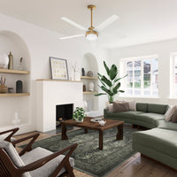 60 inch Aerodyne Wi-Fi ENERGY STAR® Luxe Gold Ceiling Fan with LED Light Kit and Handheld Remote