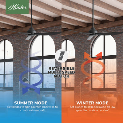 60 inch Mazzini ENERGY STAR® Matte Black Damp Rated Ceiling Fan and Handheld Remote