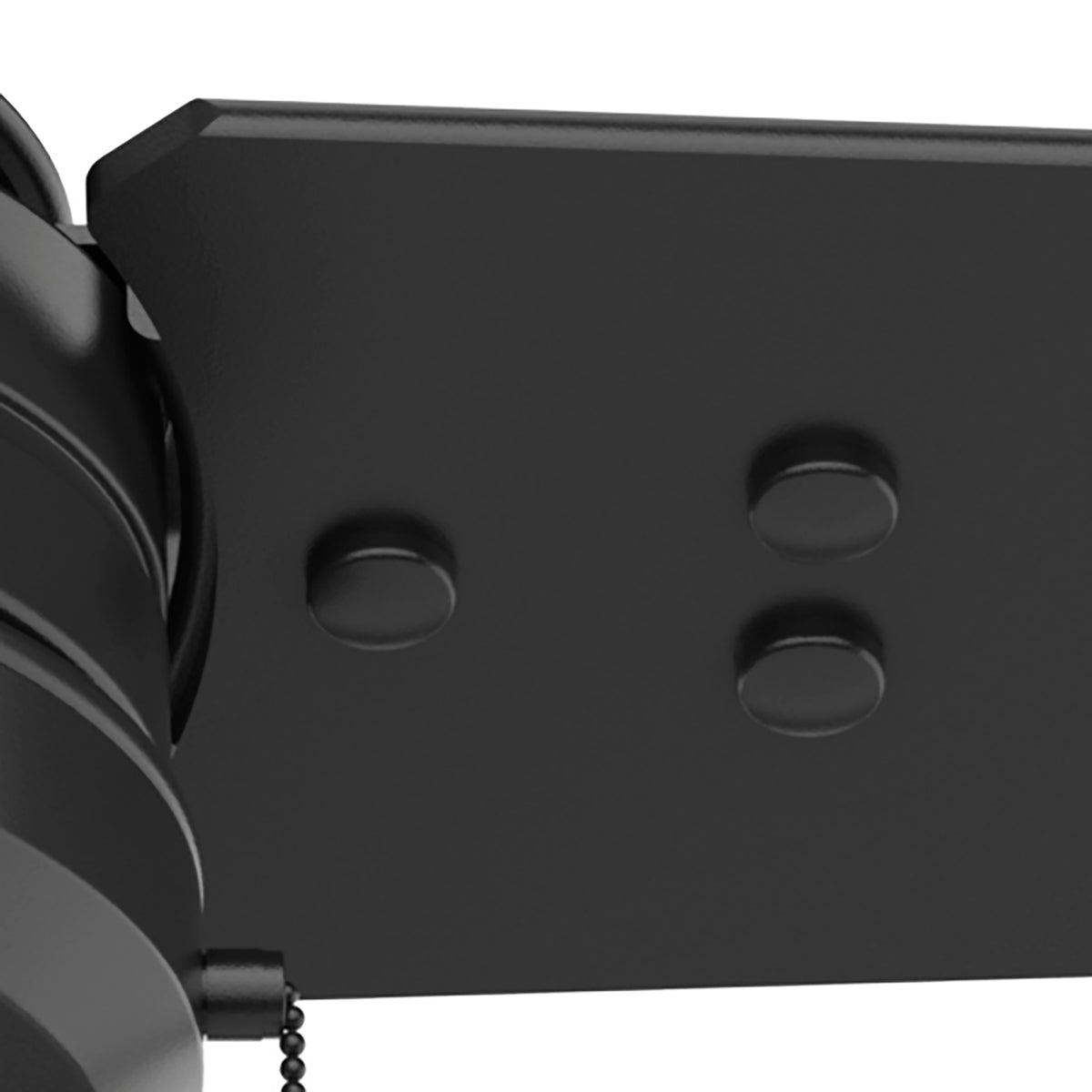 44 inch Cassius Matte Black Damp Rated Ceiling Fan and Pull Chain