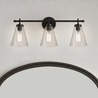 26'' Aliza Matte Black 3 Light Bath Vanity