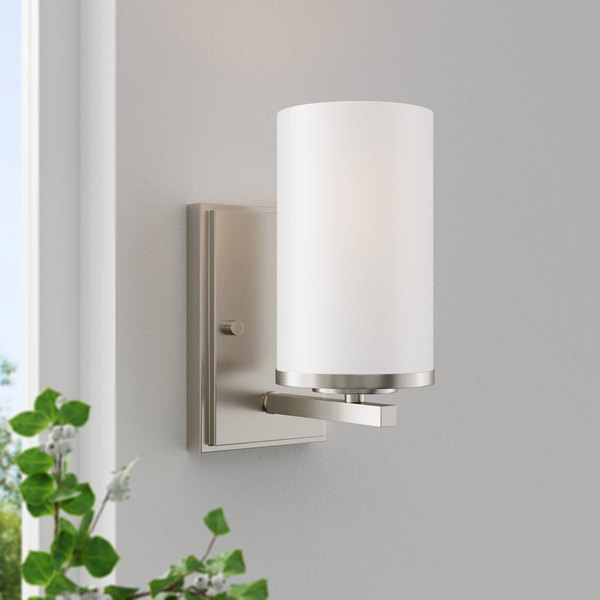 8.75-inch Verlana Brushed Nickel 1-Light Wall Sconce