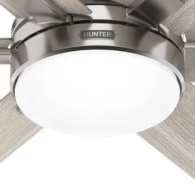 52 inch Georgetown ENERGY STAR® HunterExpress Brushed Nickel Ceiling Fan with LED Light Kit and Handheld Remote