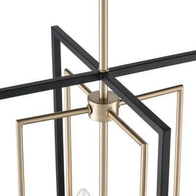19.25'' Noelle Matte Black/Modern Gold 4 Light Pendant