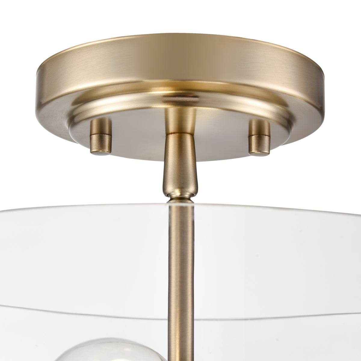 10'' Verlana Modern GoldClear 2 Light Semi-Flush Mount