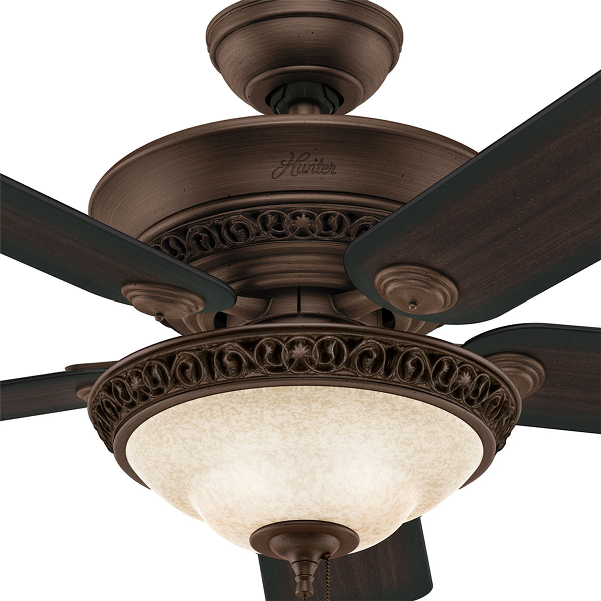 52 inch Italian Countryside P.A. Cocoa Ceiling Fan with LED Light Kit and Pull Chain