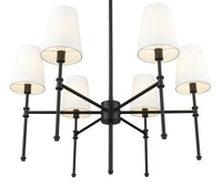 15.75'' Adorra Matte Black 6 Light Chandelier