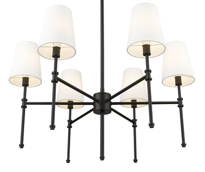 15.75'' Adorra Matte Black 6 Light Chandelier