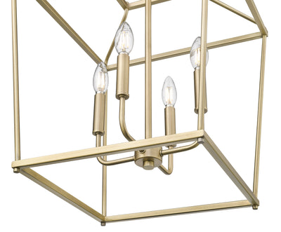 21'' Nellita Vintage Brass 4 Light Pendant
