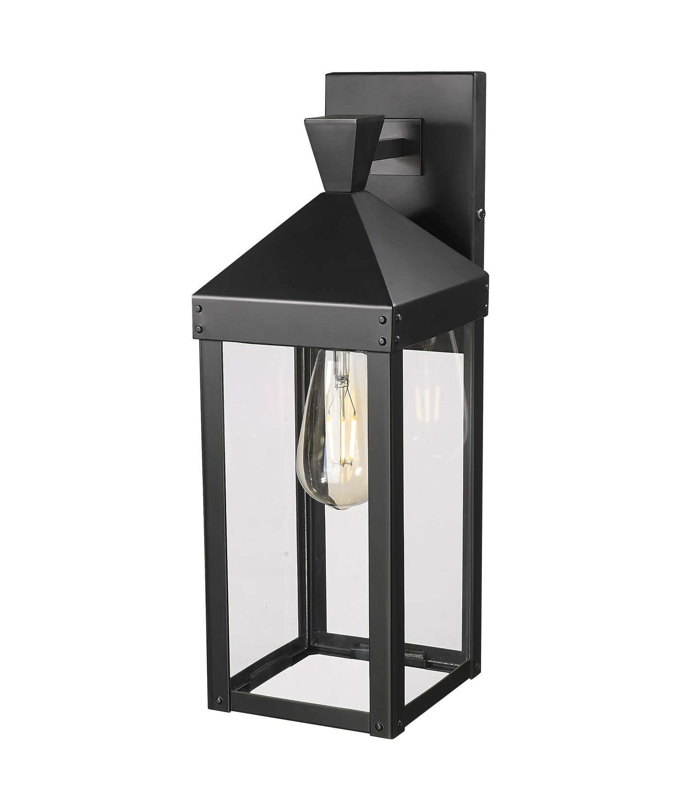 6.25'' Yates Powder Coated Black 1 Light Wall Sconce