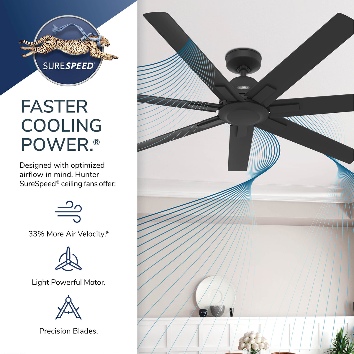 72 inch Downtown ENERGY STAR® Matte White Damp Rated Ceiling Fan and Wall Control