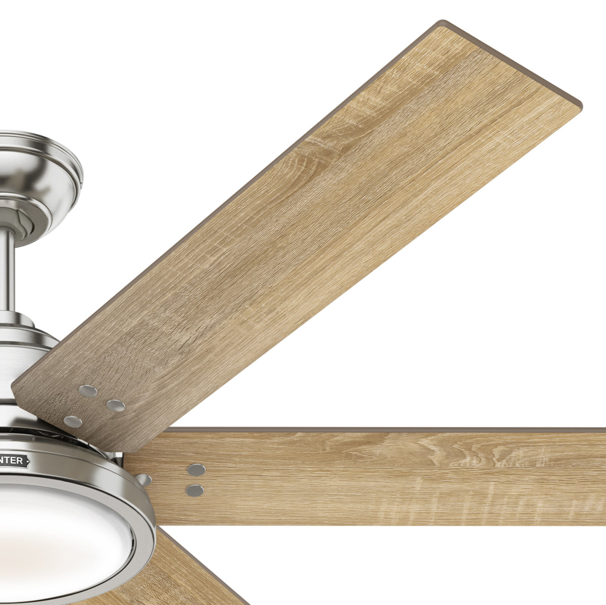 60 inch Warrant ENERGY STAR® Brushed Nickel Ceiling Fan with LED Light Kit and Wall Control