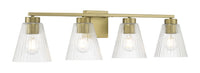 31.75'' Riville Vintage Brass 4 Light Bath Vanity