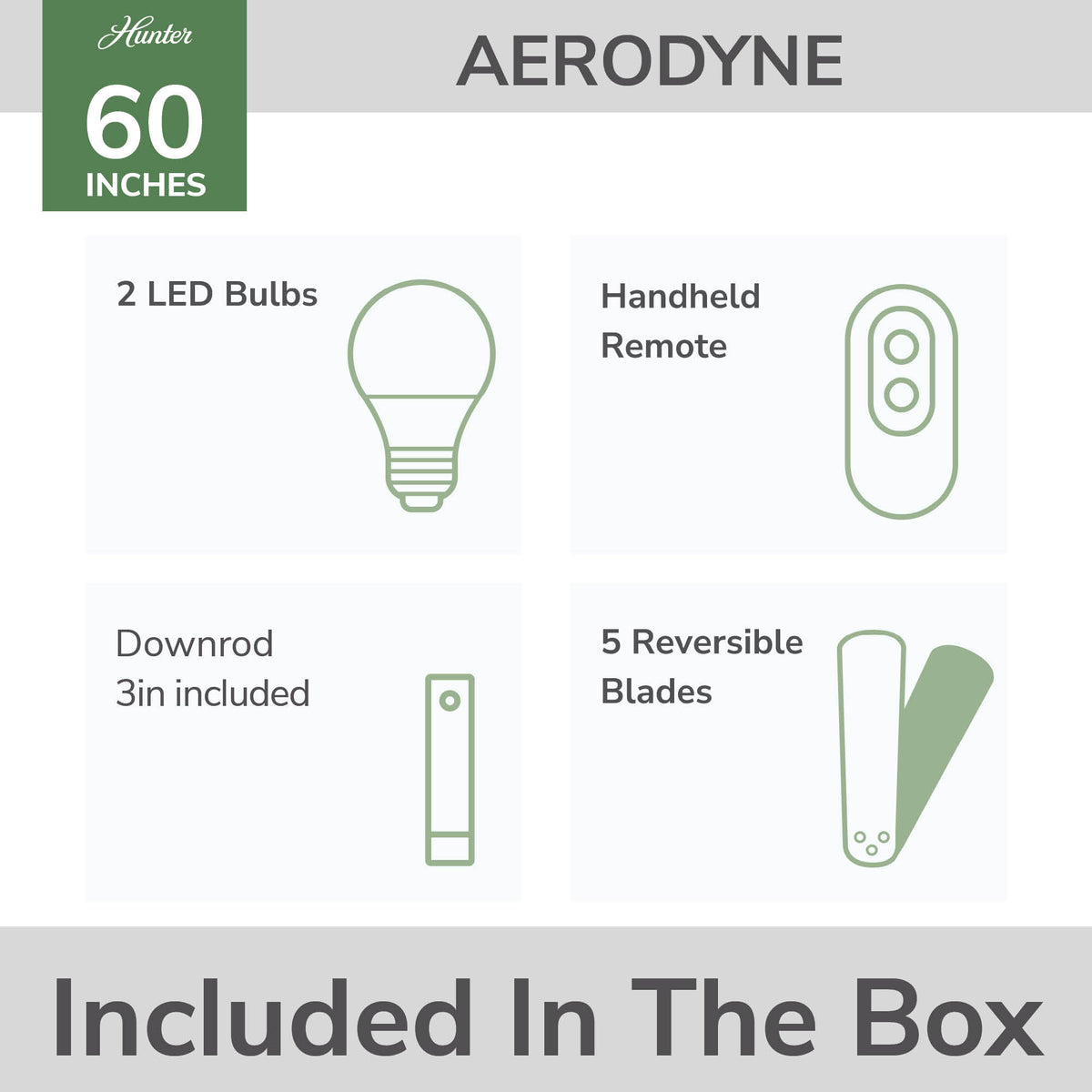 60 inch Aerodyne Wi-Fi ENERGY STAR® Luxe Gold Ceiling Fan with LED Light Kit and Handheld Remote