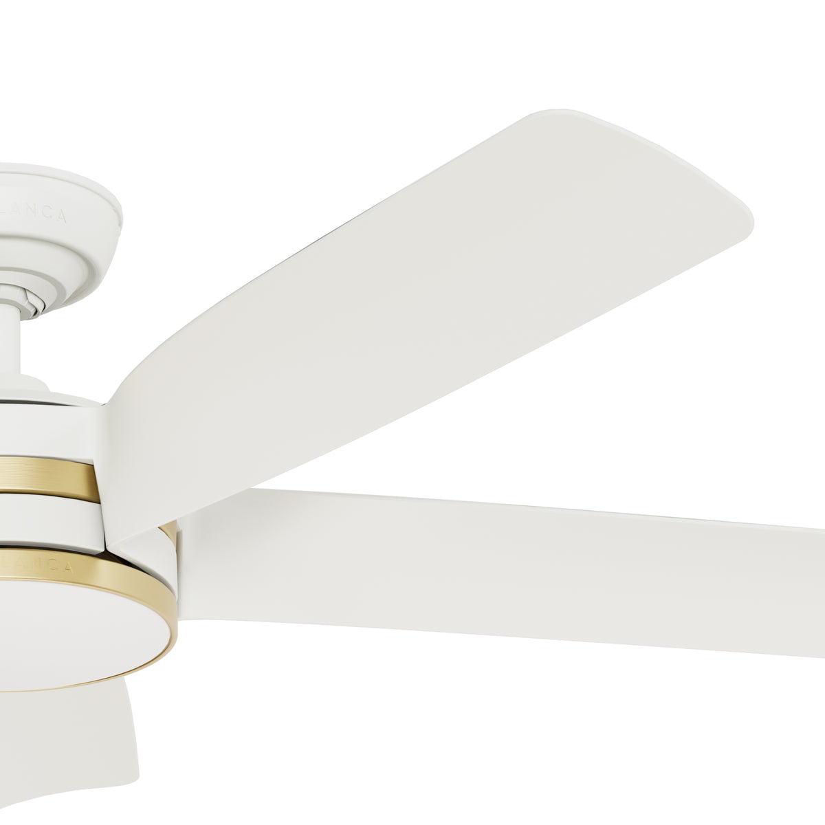 Casablanca 52 inch Julia ENERGY STAR® Fresh White Damp Rated Ceiling Fan with LED Light Kit and Wall Control