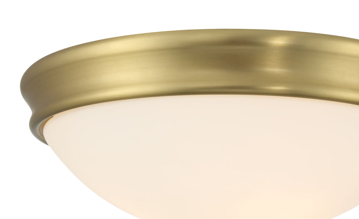 5'' Baumann Vintage Brass 3 Light Flush Mount