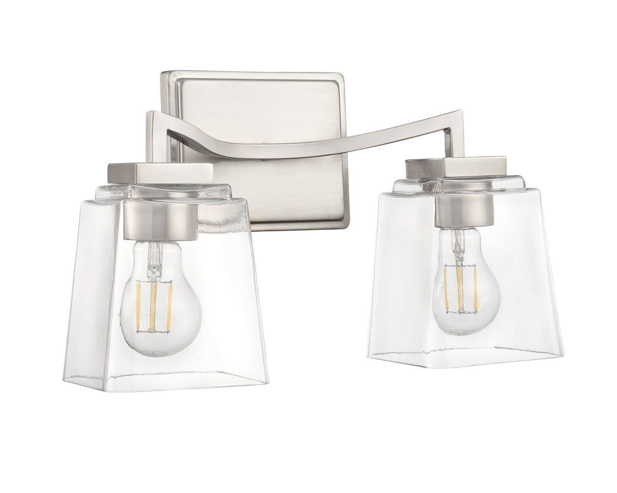 14'' Avenna Brushed Nickel 2 Light Bath Vanity