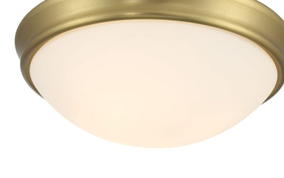 5'' Baumann Vintage Brass 3 Light Flush Mount