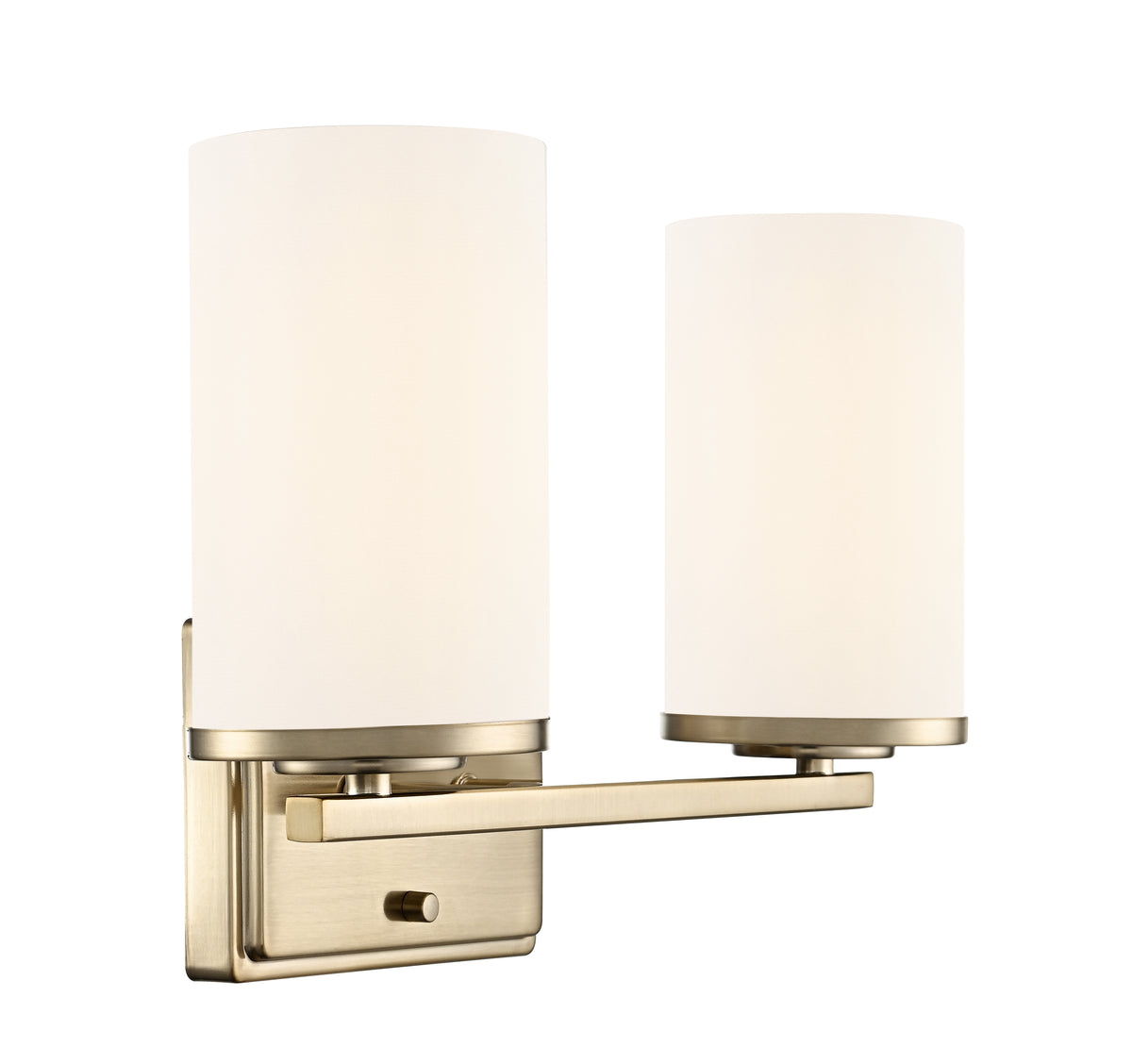 14-inch Verlana Modern Gold 2-Light Etched White Glass Bathroom Vanity Light