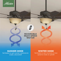 52 inch Builder New Bronze Ceiling Fan with LED Light Kit