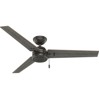 52 inch Cassius Noble Bronze Damp Rated Ceiling Fan and Pull Chain
