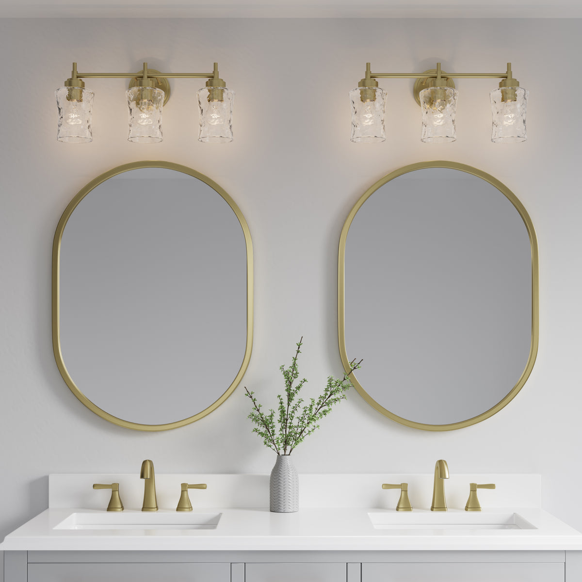 21'' Clarvyn Vintage Brass 3 Light Bath Vanity