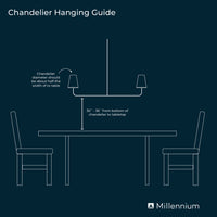 37'' Primrose Matte Black 8 Light Chandelier
