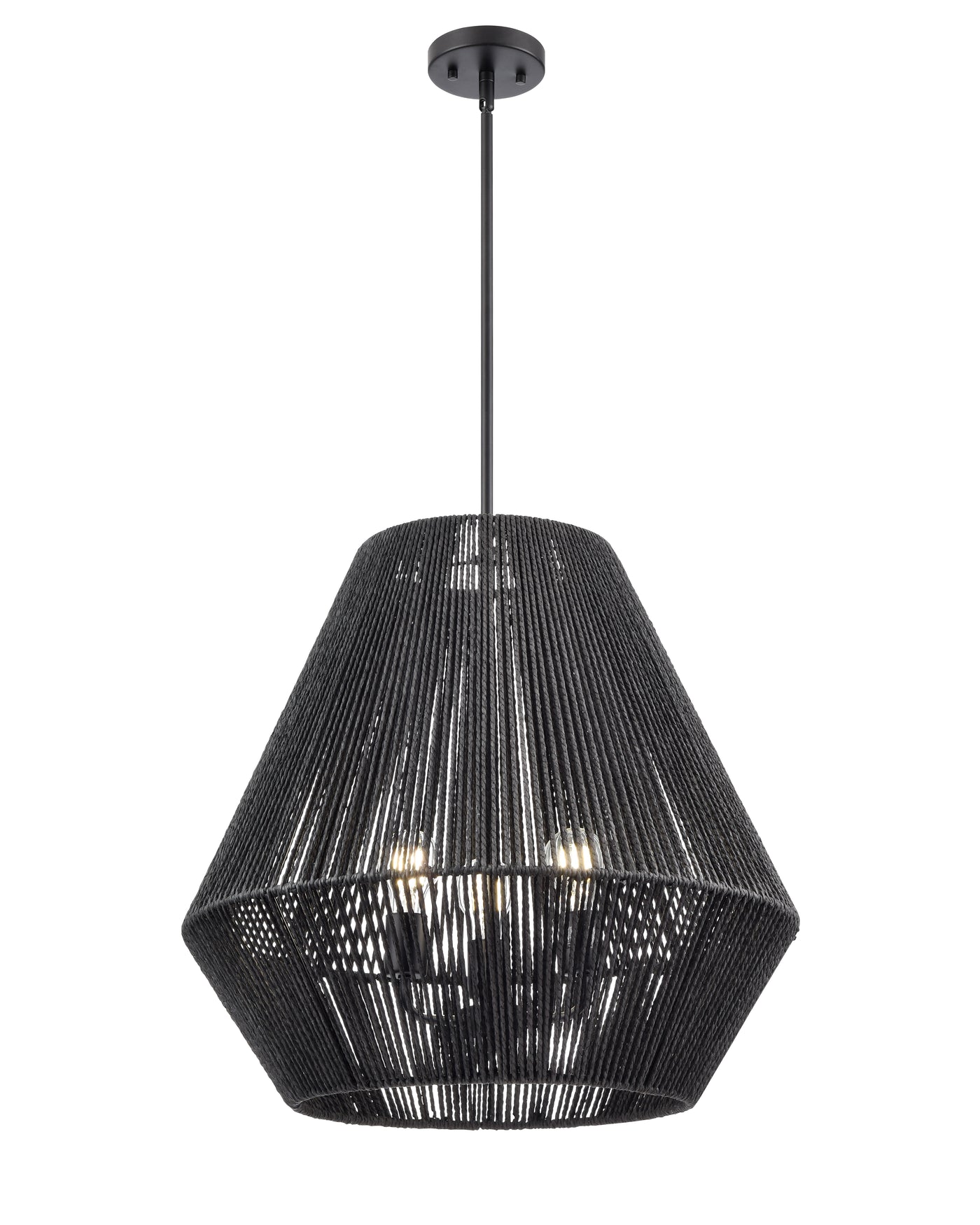 20.75'' Elise Matte Black 3 Light Pendant