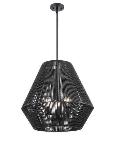 20.75'' Elise Matte Black 3 Light Pendant