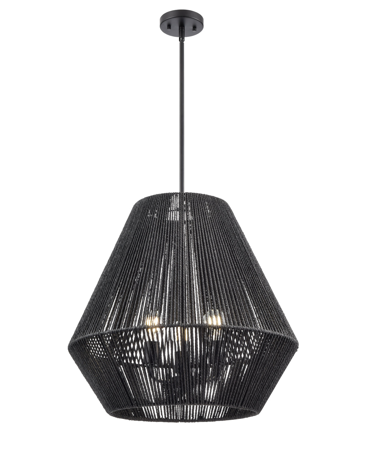 20.75'' Elise Matte Black 3 Light Pendant